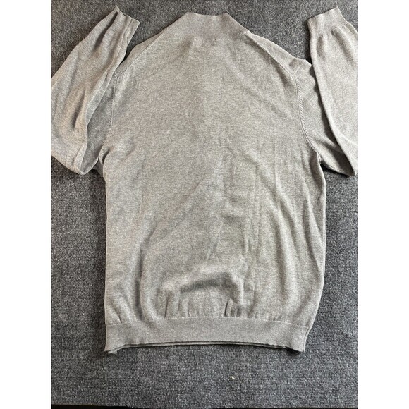 Roundtree Yorke Shirt Mens XLT  1/4 Zip Pullover Mock Neck Grey Sweater LS Fall - Picture 12 of 16